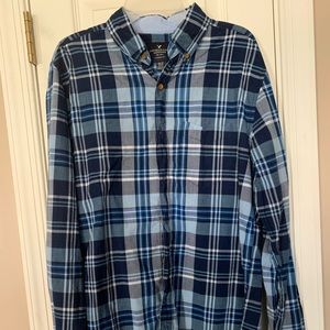 Blue Long-sleeve Button Up American Eagle Shirt